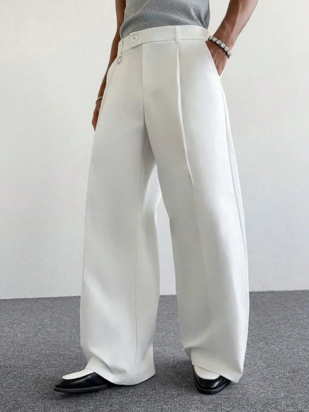 White Casual Men's Trousers